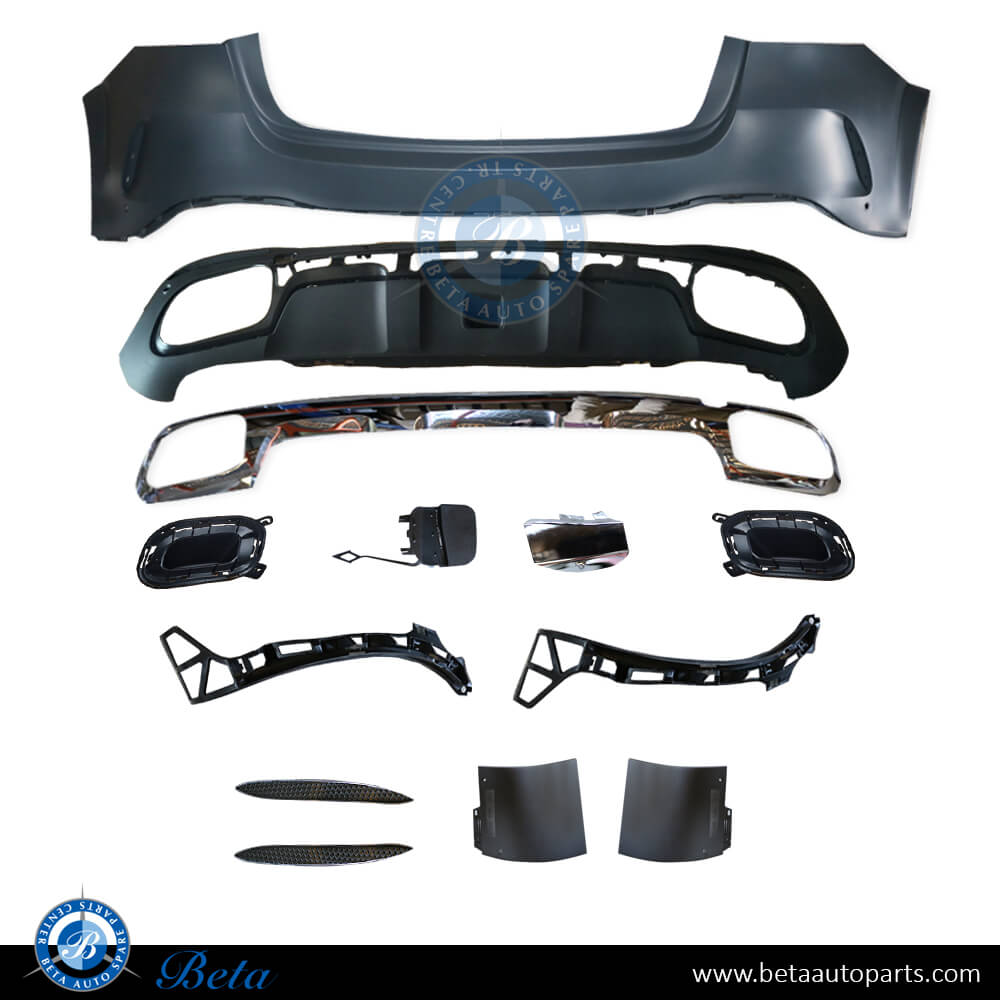 Mercedes GLE-Class W167 (2019-2023), Rear Bumper Normal AMG with Park Assist, China, 1678851203 Mercedes GLE-Class W167 (2019-2023), Rear Bumper Normal AMG with Park Assist, China, 1678851203